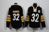 Pittsburgh Steelers #32 Franco Harris Black nfl Hooded Sweatshirt