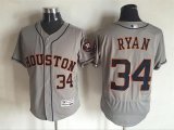 Houston Astros 34 Nolan Ryan gray flexbase baseball Jerseys