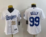 Youth Los Angeles Dodgers #99 Kelly Nike white majestic baseball Jersey-BD 02