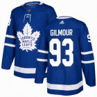 Custom adidas Toronto Maple Leafs #93 Doug Gilmour blue hockey jersey