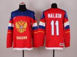 2014 NHL Russia team MALKIN 11 red hockey jerseys