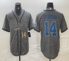 Detroit Lions #14 Ra St. Brown Hemp grey baseball Joint name -BD 01