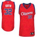 adidas Los Angeles Clippers 32 Blake Griffin Decorative pattern red nba Jersey