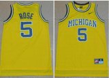 Michigan State amarelo #5 Jalen rosa yellow college jersey