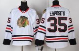 Reebok Chicago Blackhawks ESPOSITO 35 white nhl jerseys