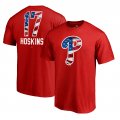 Men's Philadelphia Phillies Rhys Hoskins Fanatics Branded Red 2018 Memorial Day Banner Wave Player T-Shirt