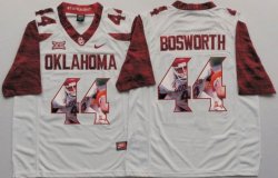 Oklahoma Sooners #44 Brian Bosworth white fashion college football jersey(1)