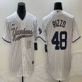 Nike New York Yankees #48 Anthony Rizzo white majestic baseball Jersey Joint name 02