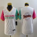 Youth Nike San Diego Padres blank white majestic baseball jerseys big logo