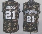 San Antonio Spurs #21 Tim Duncan Camo NBA Jersey