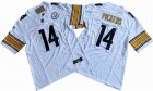 Pittsburgh Steelers 14# George Pickens white Nike Vapor F.U.S.E. Limited Jersey