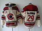 Colorado Avalanche Nathan Mackinnon 29# red beige Ice Hockey Hooded Sweatshirt