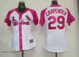 MLB St.Louis Cardinals 29 Carpenter Womens Pink Splash Fashion Jersey