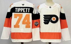 Philadelphia Flyers #14 Sean Couturier white orange black hockey jersey-PD