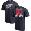 Men's Detroit Red Wings Fanatics Branded Navy Personalized Name and Number Banner Wave T-Shirt