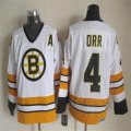 Boston Bruins #4 Bobby Orr white CCM hockey jersey A patch