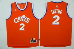 Cleveland Cavaliers 2 Kyrie Irving throwback orange basketball jersey