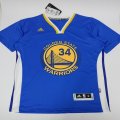 Golden State Warriors 34# Livingston blue nba basketball short sleeves Jersey