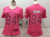 Women Pittsburgh Steelers #84 Antonio Brown Nike pink Color Rush Limited Jersey