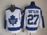 Toronto Maple Leafs 27 Darryl Sittler CCM white Throwback Jersey