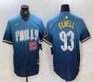 Nike Philadelphia Phillies #93 Elwell blue majestaic baseball jersey city version 01