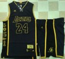 Los Angeles Lakers Kobe Bryant #24 black Retired to commemorate NBA suits