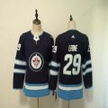 Women Adidas Winnipeg Jets Jersey #29 Patrik Laine blue hockey jersey