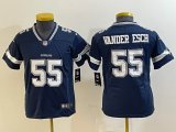 Youth Dallas Cowboys #55 Leighton Vander Esch Nike blue Color Rush Limited Jersey