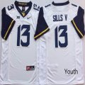 Youth West Virginia Mountaineers #13 David Sills V White College Football jersey-PNS