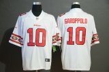 San Francisco 49ers #10 Jimmy Garoppolo nike white Color Rush Limited Jersey with Sleeve label