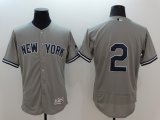 2016 New York Yankees 2# Derek Jeter gray elite baseball jersey