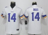 Women Minnesota Vikings #14 Stefon Diggs Nike White Color Rush Limited Jersey