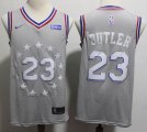 Nike Philadelphia 76ers #23 Jimmy Butler gray basketbal Jersey-S8