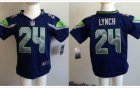 Nike Seattle Seahawks #24 Marshawn Lynch Game Blue Children NFL Jerseys