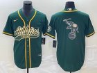 Nike Oakland Athletics blank green majestic baseball jersey Joint name 01