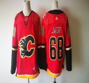 Adidas Calgary Flames #68 Jagr red Ice hockey jersey