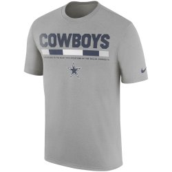 Dallas Cowboys Nike Sideline Legend Staff Performance T-Shirt - Heather Gray