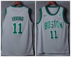 Nike Boston Celtics #11 Kyrie Irving gray basketball jersey