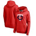 Minnesota Twins Women's Plus Sizes Primary Team Logo Pullover Hoodie - Red