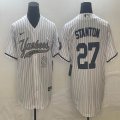 Nike New York Yankees #27 Giancarlo Stanton white majestic baseball Jersey Joint name