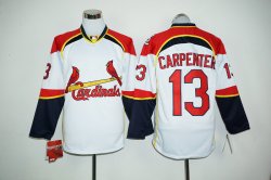 St.Louis Cardinals #13 Matt Carpenter white long sleeves baseball jersey