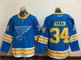 St.Louis Blues #34 Allen blue NHL hockey Jerseys