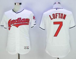 2016 Indians #7 Kenny Lofton white Flexbase Authentic Collection Jersey