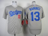 Los Angeles Dodgers 13 RAMIREZ gray baseball jerseys