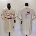 New York Yankees blank beige baseball jerseys Joint Name 10