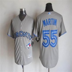 Toronto Blue Jays #55 Russell Martin gray majestic baseball Jerseys