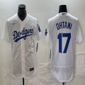 Nike Los Angeles #17 Dodgers Shohei Ohtani white Flexbase Authentic Collection Jersey 01