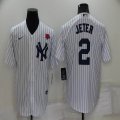 Nike New York Yankees #2 Derek Jeter white majestic baseball Jersey-BD