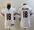 Youth Nike Chicago Bears #18 Caleb Williams White Color Rush Limited Jersey