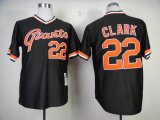 San Francisco GIANTS WILL CLARK 22 black throwback mlb Jerseys